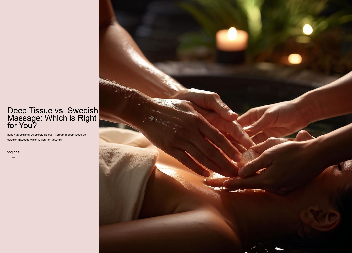 Deep Tissue vs. Swedish Massage: Which is Right for You?